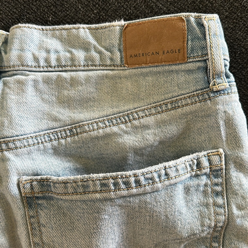 💛 5 for $8 American Eagle Outfitters Blue Jean Shorts Distressed Style - Picture 6 of 7